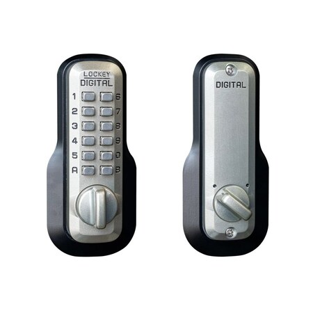 Mechanical Keyless Deadbolt, Single Sided, M210, Satin Nickel